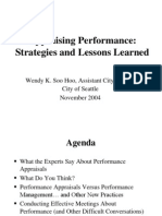 Appraising Performance