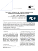 Water-Soluble Niobium Peroxo Complexes As Precursors For The Preparation of Nb-Based Oxide Catalyst