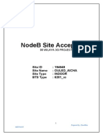 Nodeb Site Acceptance: Site Id: 194648 Site Name: Ouled - Aicha Site Type: Indoor Bts Type: 6201