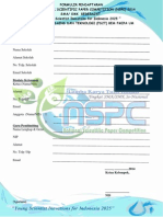 Formulir Pendaftaran NSPC 2014.