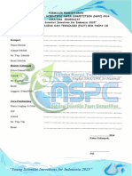 Formulir Pendaftaran NSPC 2014