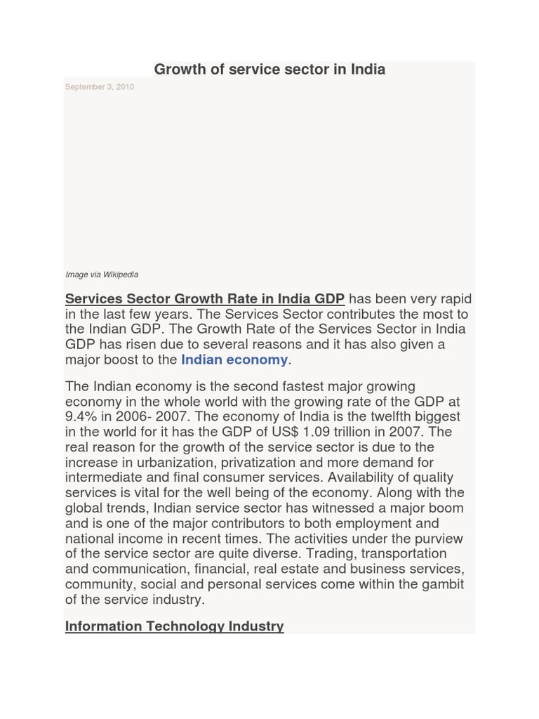 Reasons for Service Sector Growth in India | PDF | Economy Of India | Banks