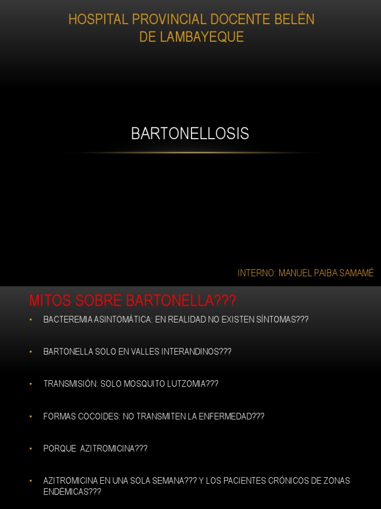Bartonella Bacilliformis PDF Patologia clinica Las bacterias