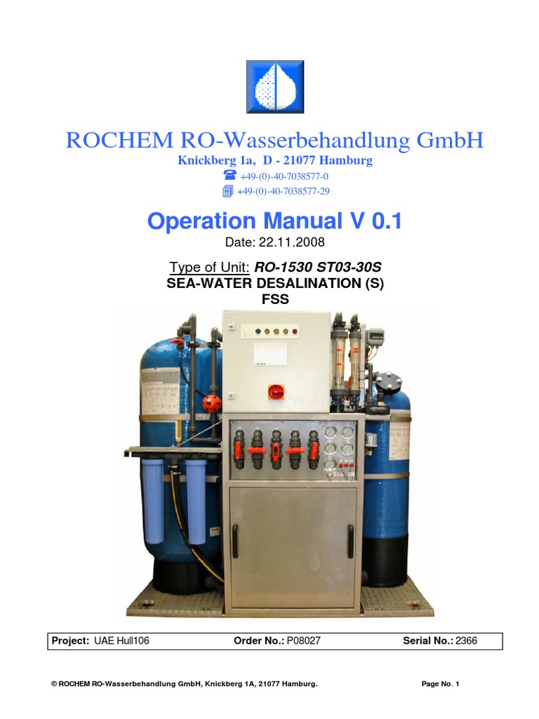 Rochem Reverse Osmosis Freshwater – WHECEG