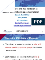 Library of Measures and Data Validation as
Required by Joint Commission International
