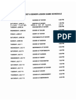 2014 American Legion Post 8 Schedule