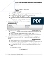 FIŞĂ DE EVALUARE-Măsurarea Intensităţii Curentului Electric: 2puncte 4 0,50puncte