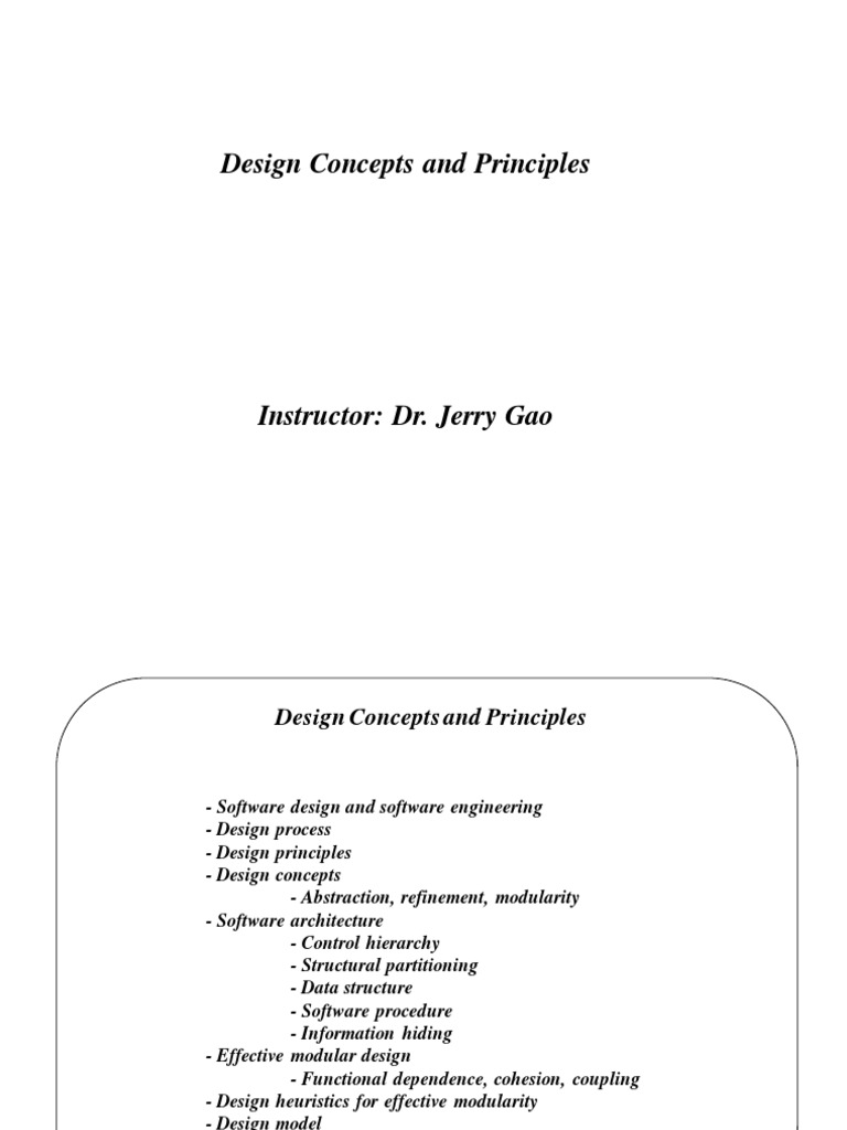 Design Concept in Software Engineering | PDF | Modularity | Software