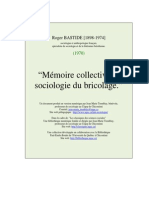 Bastide Roger 1970 Memoire Collective Socio Bricolage