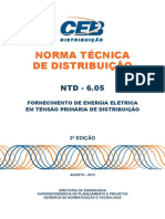 NTD-6.05-CEB - NORMA TÉCNICA DE DISTRIBUIÇÃO.