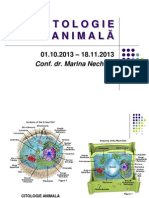 Citologie Animala - Cursul I, Anul I