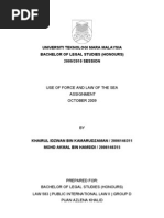Download International Law Assignment - Use of force and Law of the Sea by Khairul Idzwan SN22795588 doc pdf