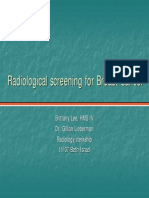 Radiological Screening For Breast Cancer