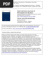 Touch and Situatedness - Ratcliffe