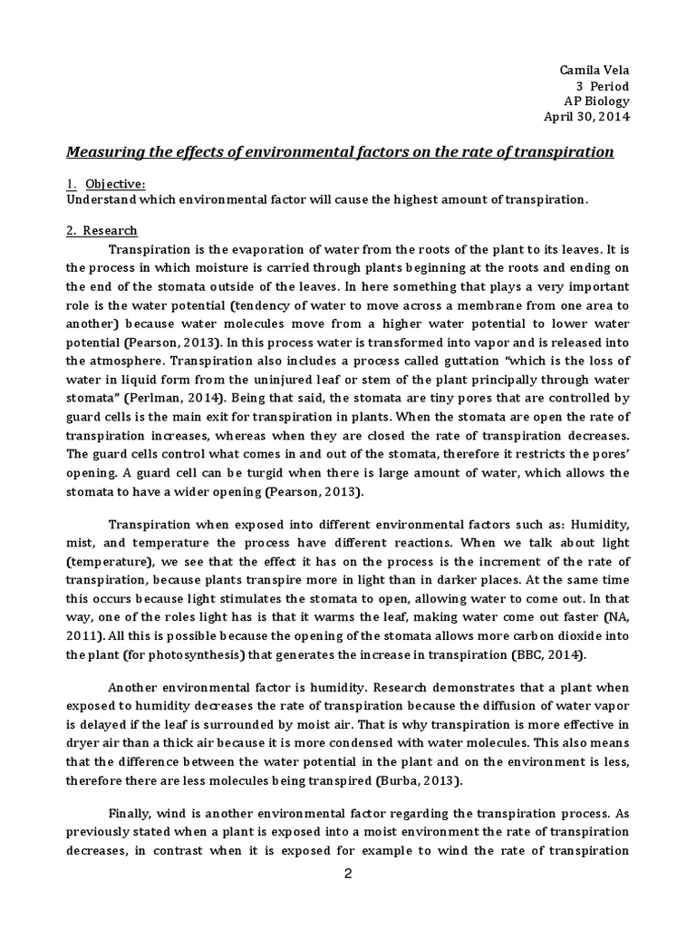 Plant transpiration lab answer key image