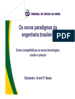 Novos paradigmas da engenharia brasileira e referências de preços em obras públicas
