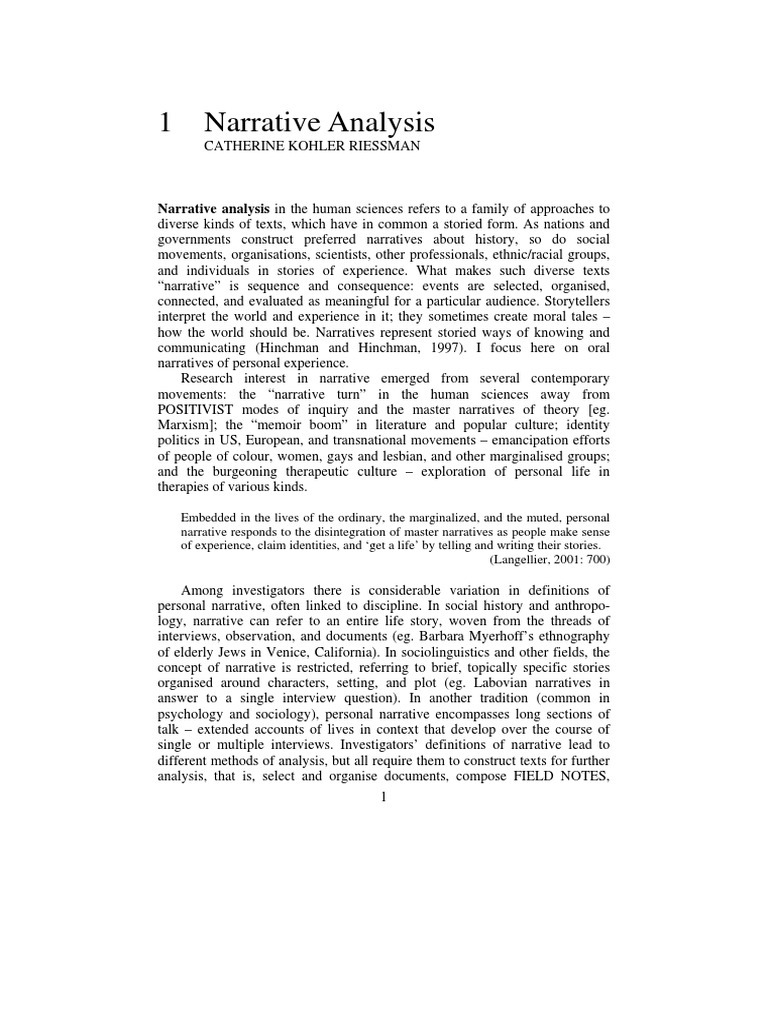 Narrative Analysis in Human Sciences | PDF | Narrative | Storytelling