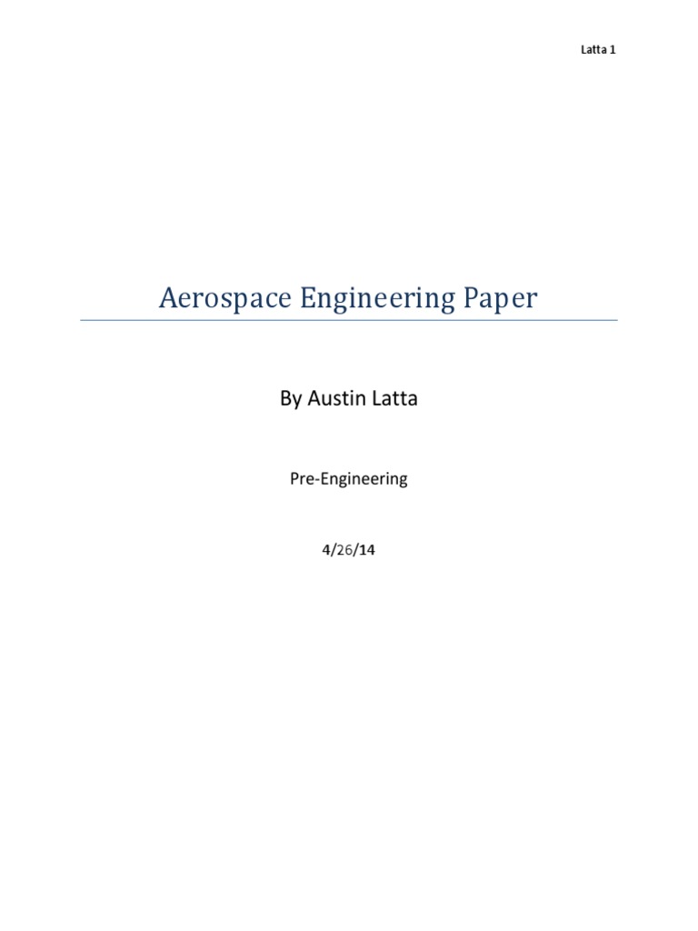 Overview of Aerospace Engineering | PDF | Aerospace Engineering ...