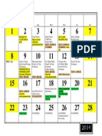 Grade 12 University June Calendar 2014