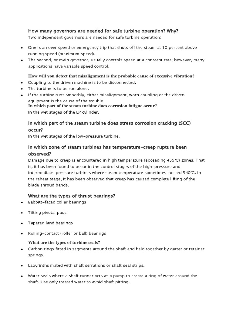 Safe Turbine Operation and Maintenance Guide | PDF | Turbine | Propulsion