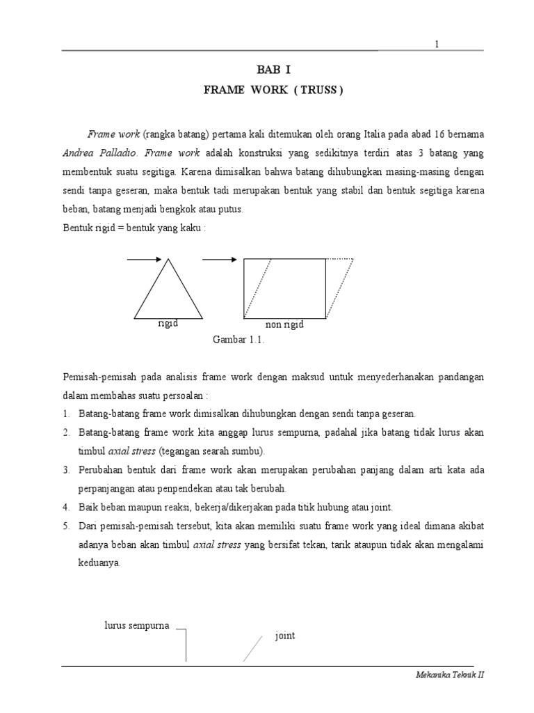 Analisis Frame Work dalam Mekanika Teknik | PDF | Teknologi & Rekayasa