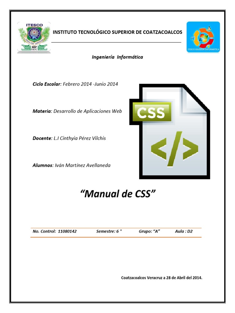 Manual Css | Hojas de estilo en cascada | HTML