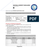 Assignment Cover Sheet: American International University Bangladesh