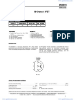 2N3819 JFET Spec Sheet