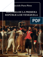 Historia de La Primera Republica de Venezuela