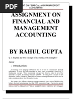 Download Assignment on Financial and Management Accounting by diplococcous SN22803955 doc pdf