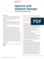 Acceptance and Commitment Therapy: Pathways For General Practitioners