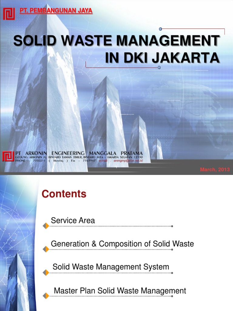 Jakarta Solid Waste Management Plan 2012-2032 | PDF | Waste Management ...