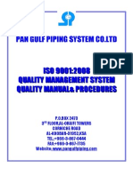Pan Gulf Piping System Co - LTD: ISO 9001:2008 Quality Management System Quality Manual& Procedures