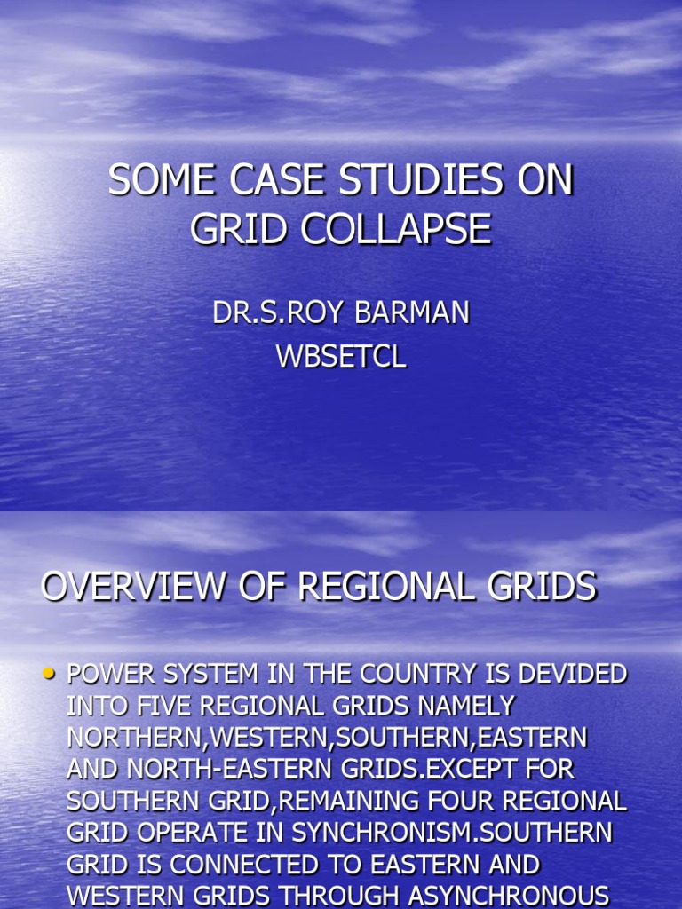 Case Studies On Grid Collapse1 | PDF | Electrical Grid | Electric Power ...