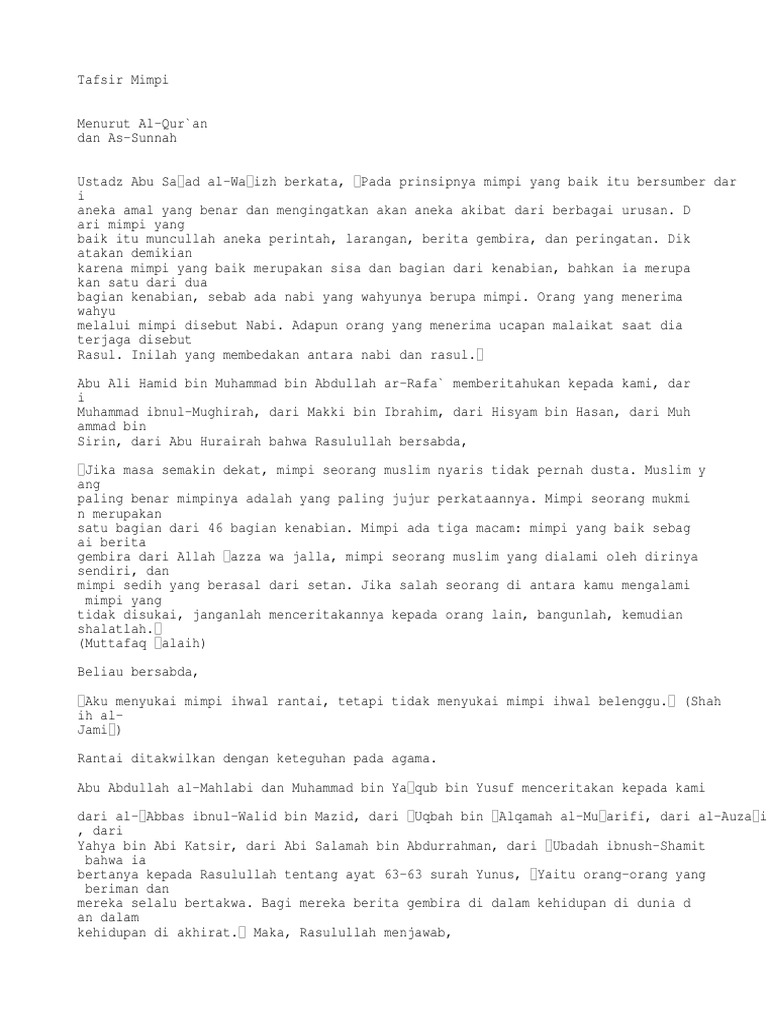 Tafsir Mimpi Pdf