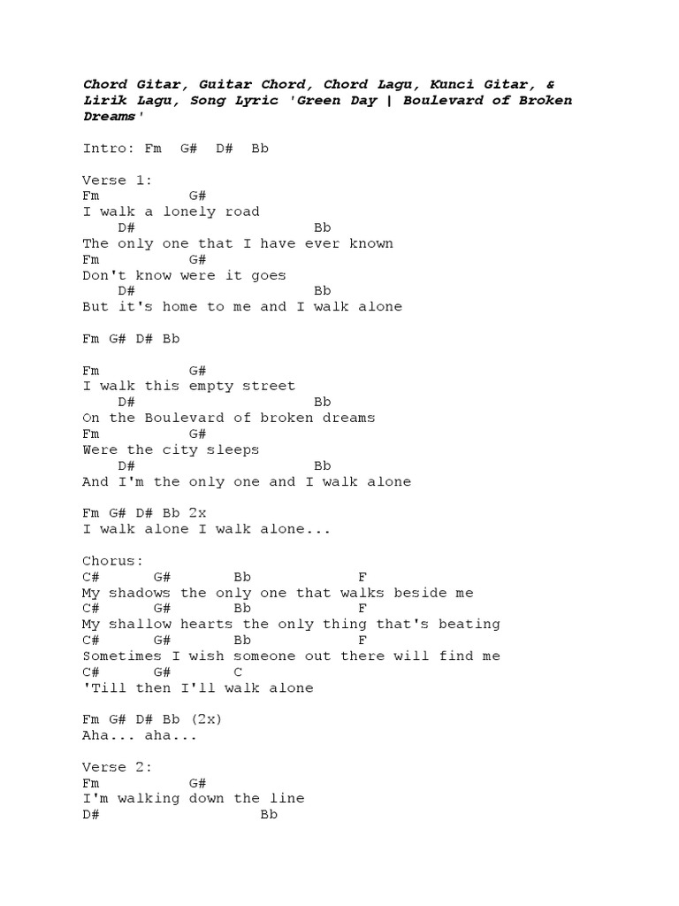 I Walk Alone Green Day