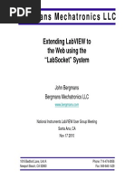 Extending LabVIEW To The Web Using "LabSockets"