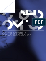 PHD Admissions Guide AARHUS UNIV DENMARK