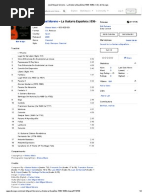 José Miguel Moreno - La Guitarra Española (1536-1836) (CD) at Discogs