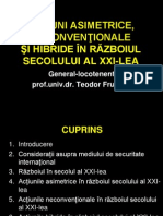 Acţiuni Asimetrice, Neconvenţionale Şi Hibride În Războiul Sec. XXI