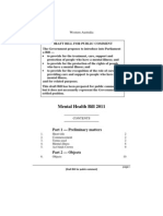 Discussion Draft for Mental Health Bill 2011