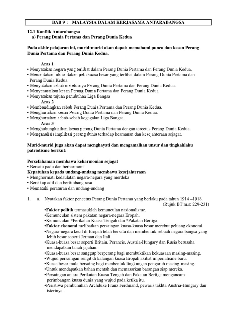 Bab 9 Malaysia Dalam Kerjasama Antarabangsa  PDF