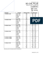 Calibration Data of BC 3000 Plus