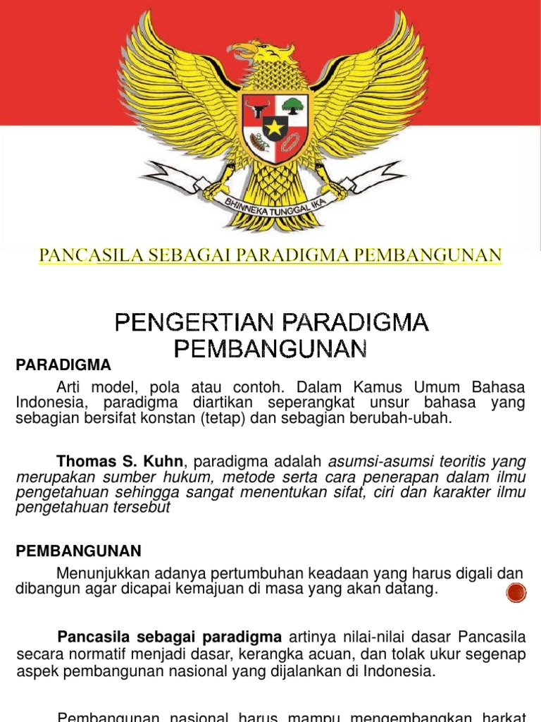 Pancasila Sebagai Paradigma Pembangunan
