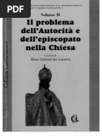 Il Problema dell'Autorit+á dell'Episcopato nella Chiesa