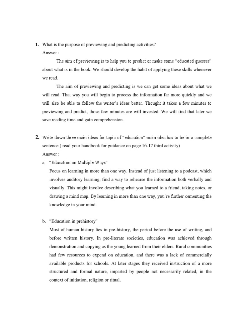 Previewing Strategies in Education | PDF | Reading Comprehension | Learning