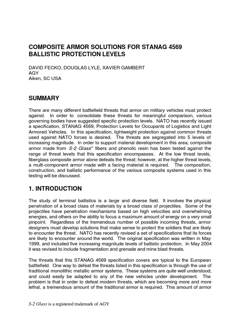 Stanag 4569 Pdf : STANAG Vehicles – UKCDM