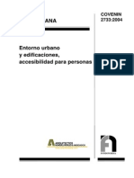 COVENIN 2733-2004 Entorno Urbano y Edificaciones Accesibles para Personas PDF