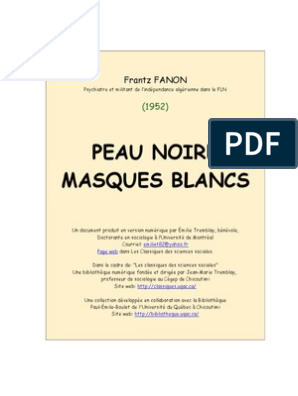PDF) Peau Noire, Masques Blancs