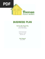 Custom Builders Business Plan